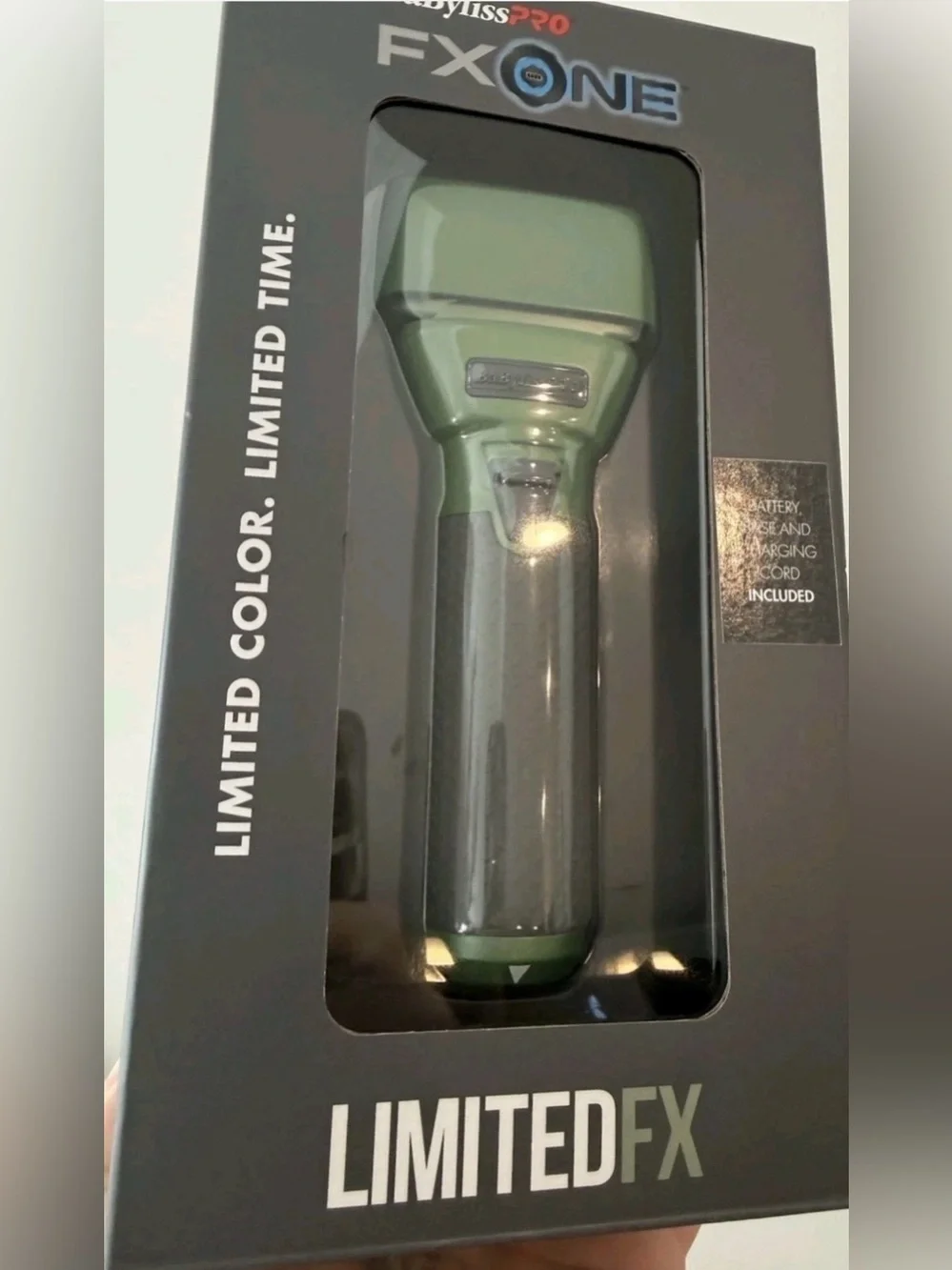 BaBylissPRO FXONE Electric Shaver – Olive Green and Black